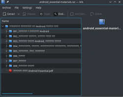 Manjaro KDE Edition: Вопросы в архивах вместо русских букв